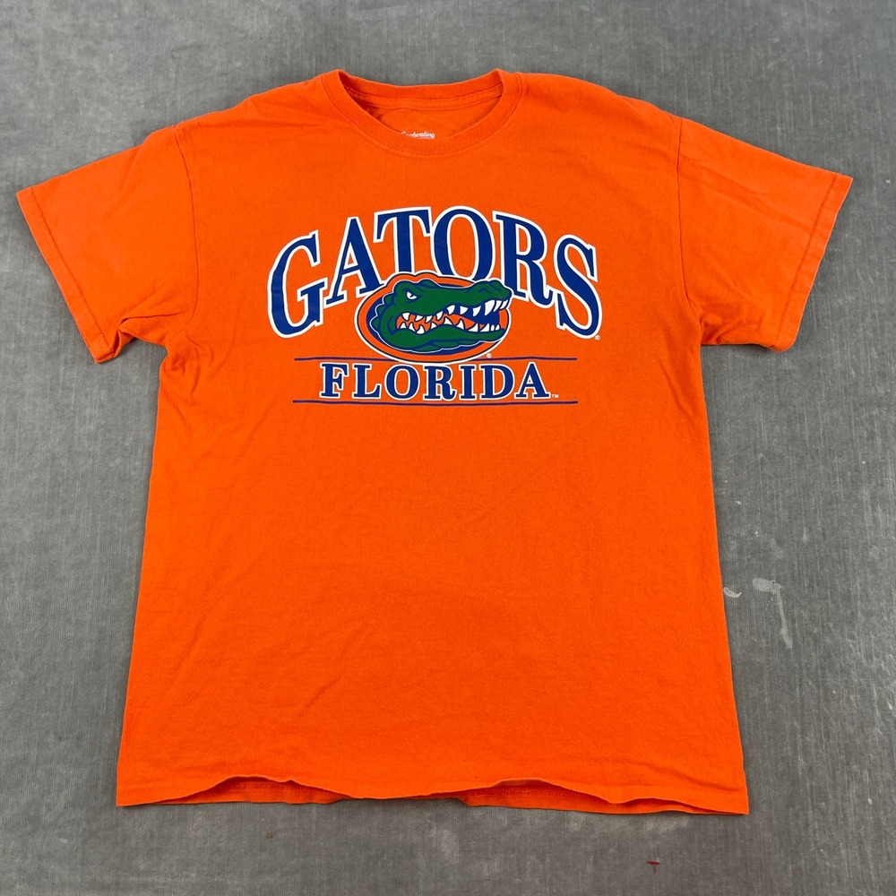 Florida Gators Men Medium Orange T-Shirt Captivating Graphic Tee Logo